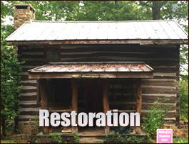 Historic Log Cabin Restoration  Washington, North Carolina